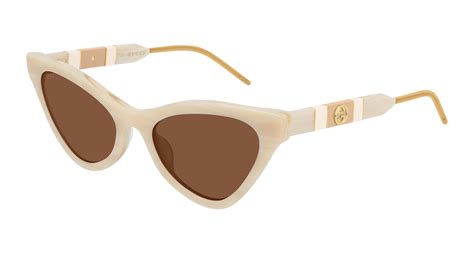 gucci white cat eye sunglasses|Gucci cat eye sunglasses beige.